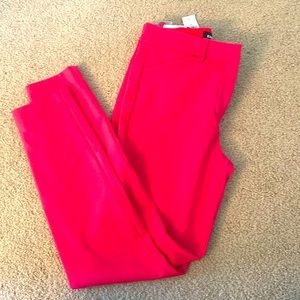 Hot pink skinny leg dress pants
